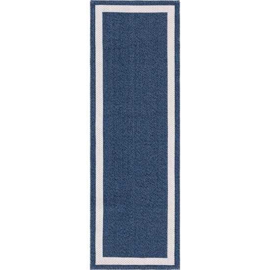 Rug Unique Loom Decatur Navy Blue Runner 2' 2 x 6' 0