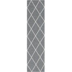 Rug Unique Loom Decatur Dark Gray Runner 2' 2 x 7' 4