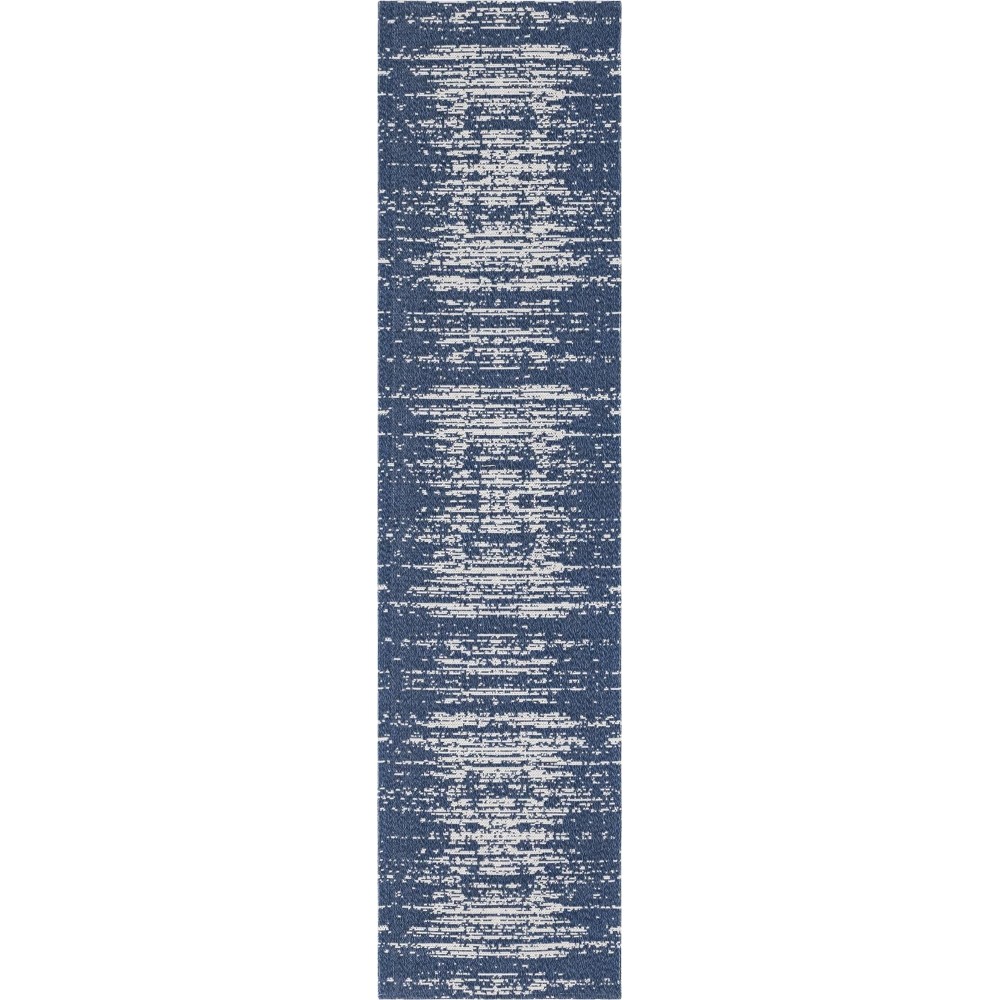 Rug Unique Loom Decatur Navy Blue Runner 2' 2 x 7' 4 Rug Unique Loom Decatur Navy Blue Runner 2' 2 x 7' 4