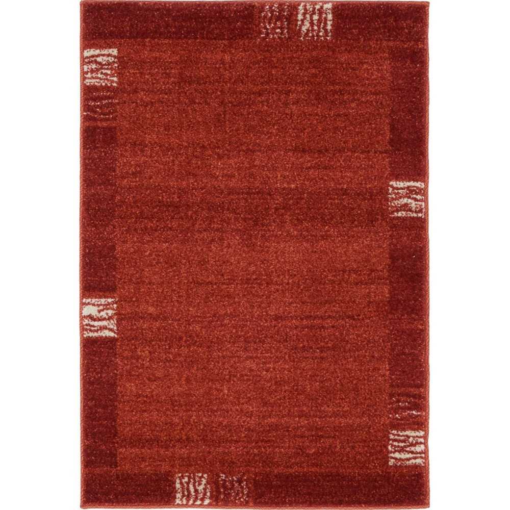 Rug Unique Loom Del Mar Rust Red Rectangular 2' 2 x 3' 0