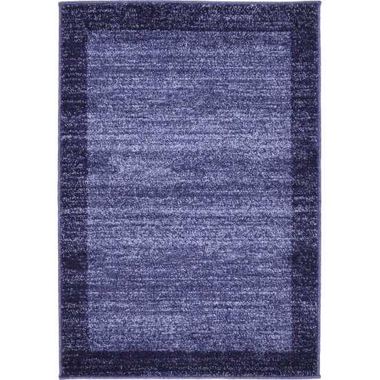 Rug Unique Loom Del Mar Navy Blue Rectangular 2' 2 x 3' 0