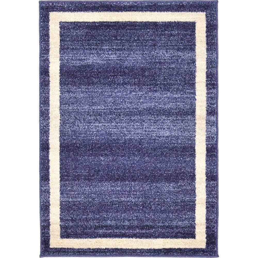 Rug Unique Loom Del Mar Navy Blue Rectangular 2' 2 x 3' 0