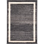 Rug Unique Loom Del Mar Black Rectangular 2' 2 x 3' 0