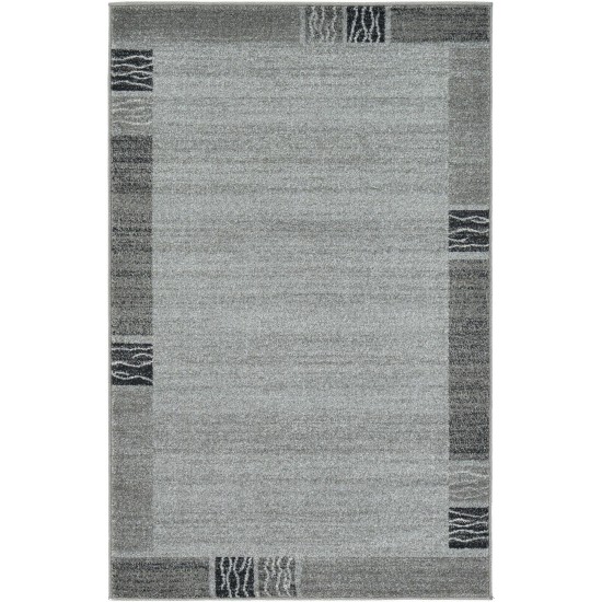 Rug Unique Loom Del Mar Light Gray Rectangular 3' 3 x 5' 3