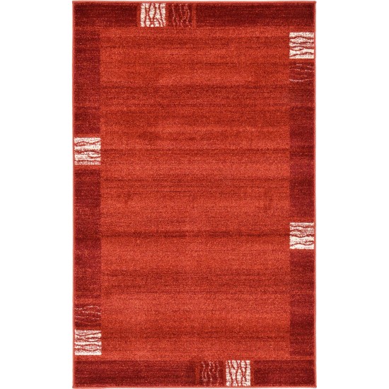 Rug Unique Loom Del Mar Rust Red Rectangular 3' 3 x 5' 3