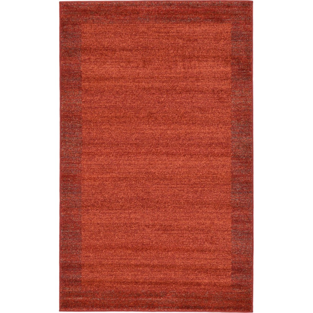 Rug Unique Loom Del Mar Terracotta Rectangular 3' 3 x 5' 3