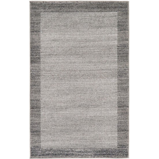 Rug Unique Loom Del Mar Light Gray Rectangular 3' 3 x 5' 3