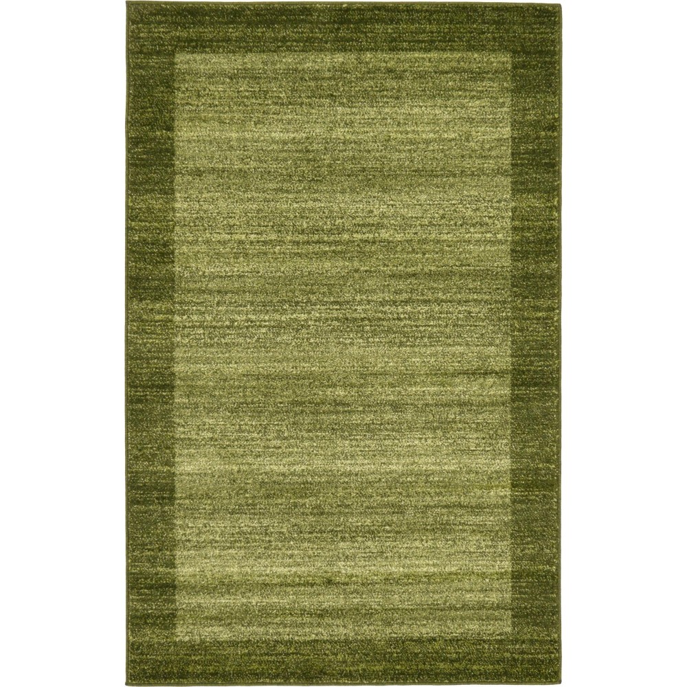 Rug Unique Loom Del Mar Light Green Rectangular 3' 3 x 5' 3