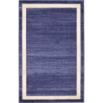 Rug Unique Loom Del Mar Navy Blue Rectangular 3' 3 x 5' 3