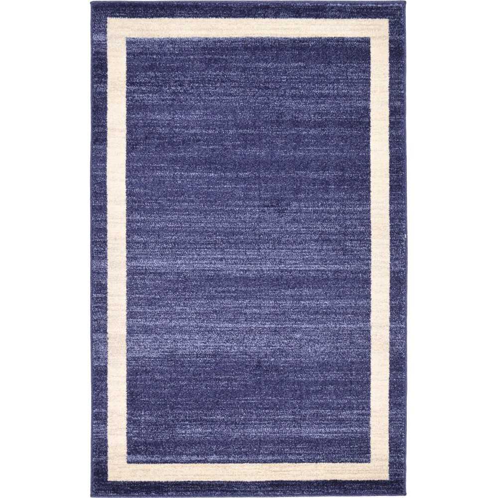 Rug Unique Loom Del Mar Navy Blue Rectangular 3' 3 x 5' 3