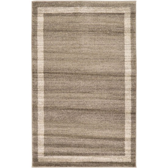 Rug Unique Loom Del Mar Light Brown Rectangular 3' 3 x 5' 3