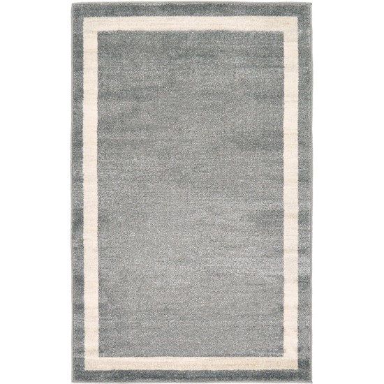 Rug Unique Loom Del Mar Gray Rectangular 3' 3 x 5' 3