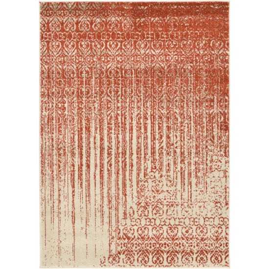 Rug Unique Loom Del Mar Red Rectangular 4' 0 x 6' 0