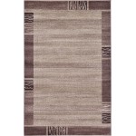 Rug Unique Loom Del Mar Light Brown Rectangular 5' 0 x 8' 0