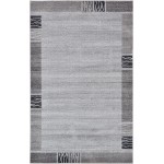 Rug Unique Loom Del Mar Light Gray Rectangular 5' 0 x 8' 0