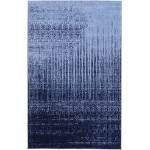 Rug Unique Loom Del Mar Blue Rectangular 5' 0 x 8' 0