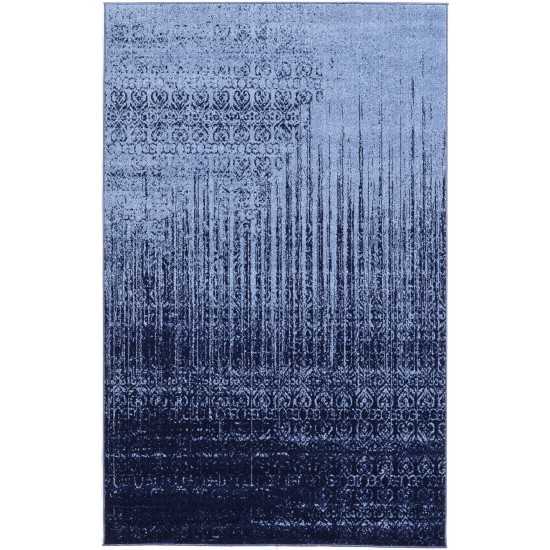 Rug Unique Loom Del Mar Blue Rectangular 5' 0 x 8' 0