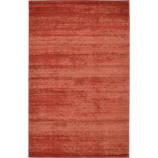 Rug Unique Loom Del Mar Terracotta Rectangular 5' 0 x 8' 0