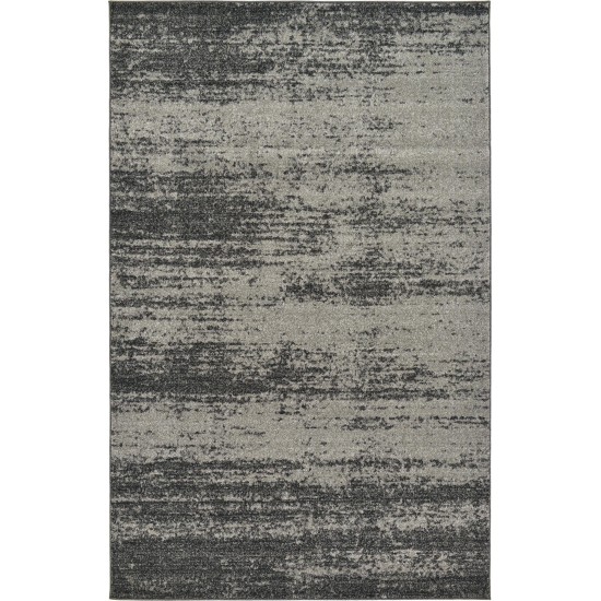 Rug Unique Loom Del Mar Dark Gray Rectangular 5' 0 x 8' 0