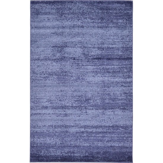 Rug Unique Loom Del Mar Navy Blue Rectangular 5' 0 x 8' 0