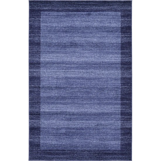 Rug Unique Loom Del Mar Navy Blue Rectangular 5' 0 x 8' 0