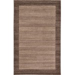 Rug Unique Loom Del Mar Light Brown Rectangular 5' 0 x 8' 0