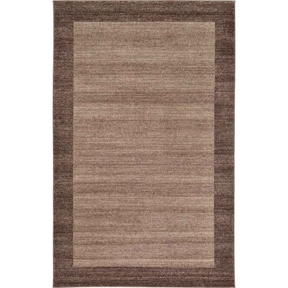 Rug Unique Loom Del Mar Light Brown Rectangular 5' 0 x 8' 0