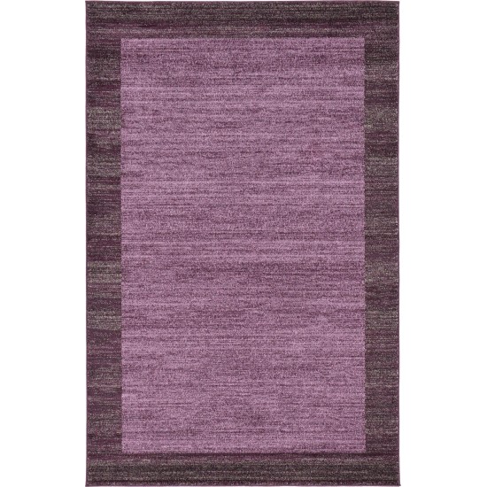 Rug Unique Loom Del Mar Violet Rectangular 5' 0 x 8' 0