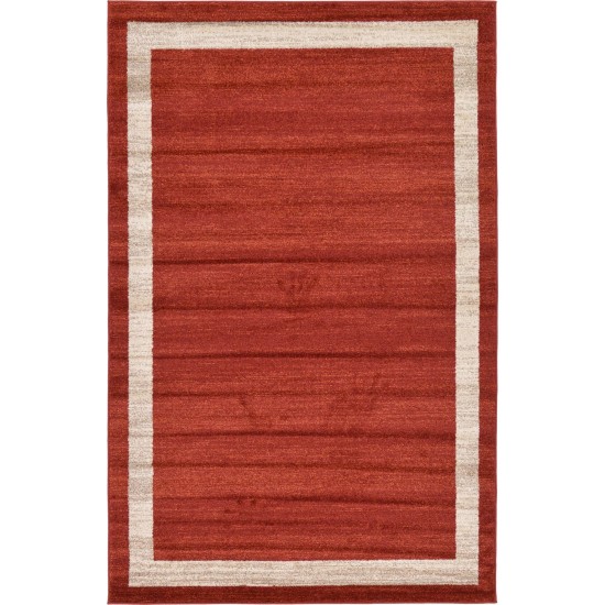 Rug Unique Loom Del Mar Terracotta Rectangular 5' 0 x 8' 0