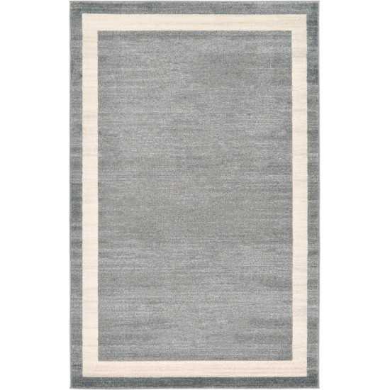 Rug Unique Loom Del Mar Gray Rectangular 5' 0 x 8' 0