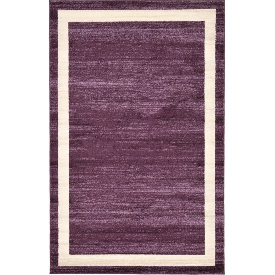 Rug Unique Loom Del Mar Violet Rectangular 5' 0 x 8' 0