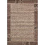 Rug Unique Loom Del Mar Light Brown Rectangular 6' 0 x 9' 0