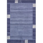 Rug Unique Loom Del Mar Navy Blue Rectangular 6' 0 x 9' 0