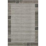 Rug Unique Loom Del Mar Light Gray Rectangular 6' 0 x 9' 0