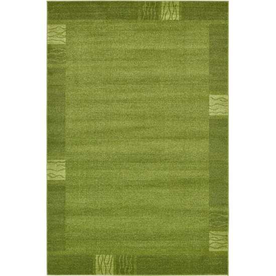 Rug Unique Loom Del Mar Green Rectangular 6' 0 x 9' 0