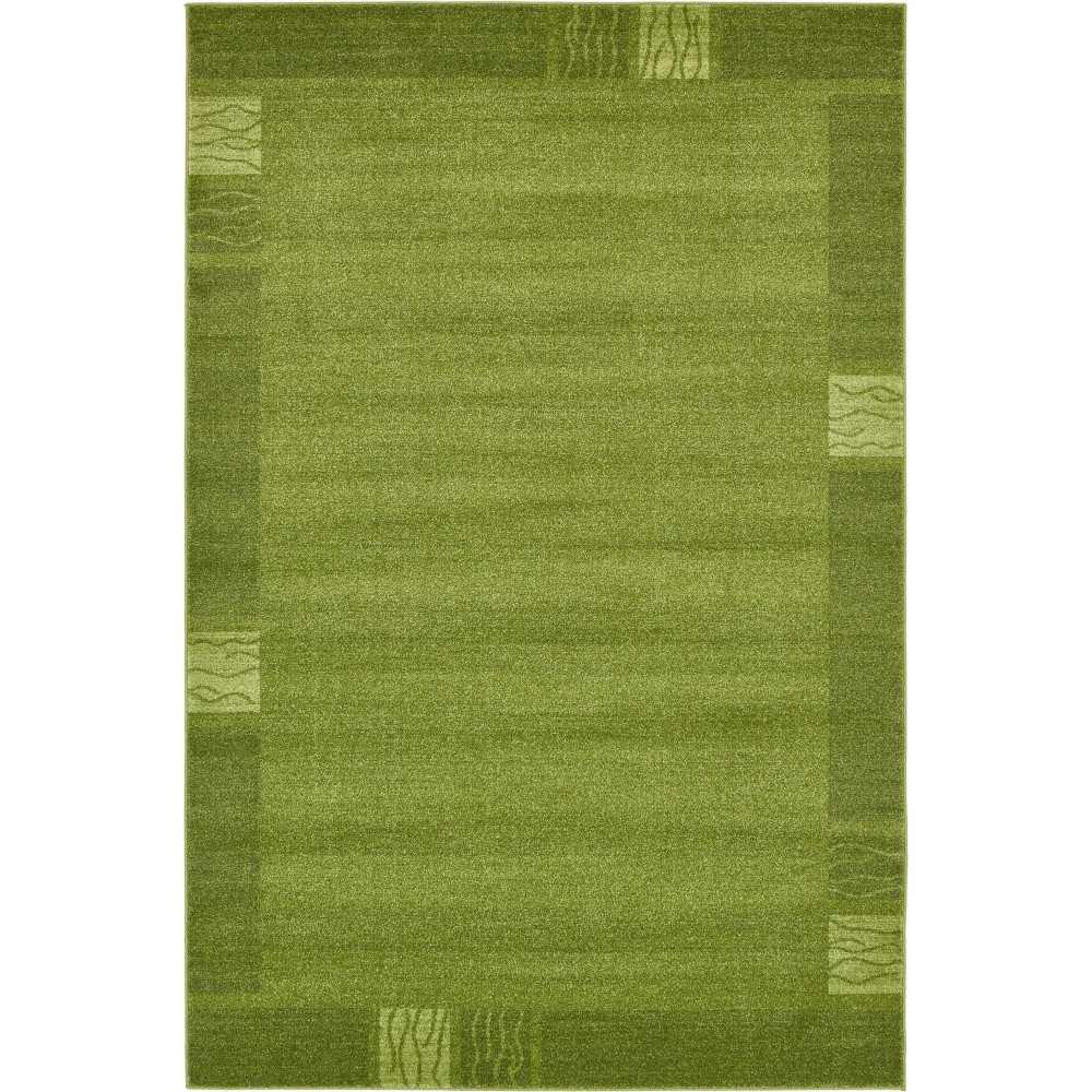 Rug Unique Loom Del Mar Green Rectangular 6' 0 x 9' 0