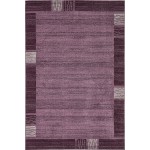 Rug Unique Loom Del Mar Purple Rectangular 6' 0 x 9' 0