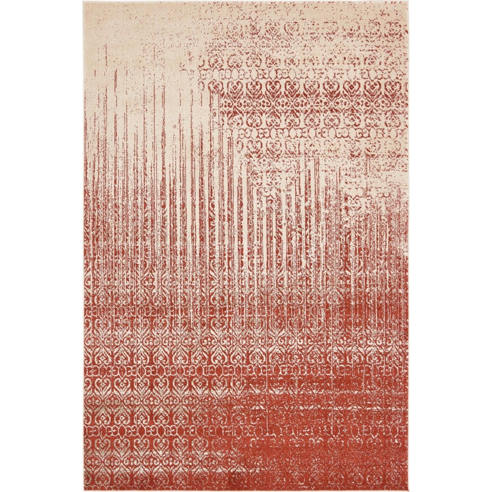 Rug Unique Loom Del Mar Red Rectangular 6' 0 x 9' 0 Rug Unique Loom Del Mar Red Rectangular 6' 0 x 9' 0
