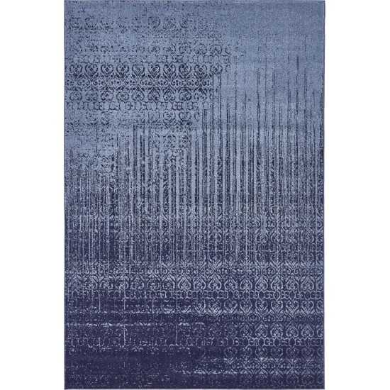 Rug Unique Loom Del Mar Blue Rectangular 6' 0 x 9' 0