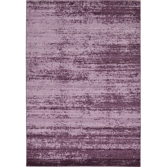 Rug Unique Loom Del Mar Violet Rectangular 6' 0 x 9' 0