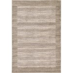 Rug Unique Loom Del Mar Beige Rectangular 6' 0 x 9' 0