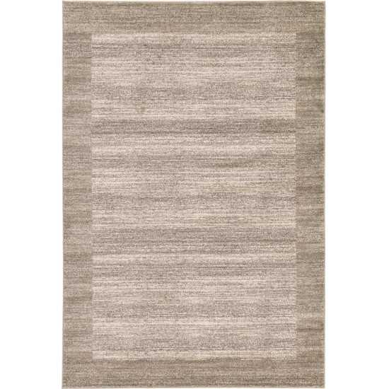 Rug Unique Loom Del Mar Beige Rectangular 6' 0 x 9' 0