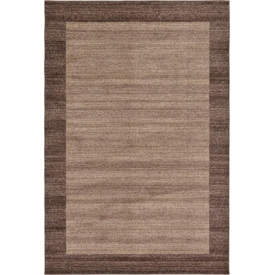 Rug Unique Loom Del Mar Light Brown Rectangular 6' 0 x 9' 0