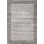 Rug Unique Loom Del Mar Light Gray Rectangular 6' 0 x 9' 0