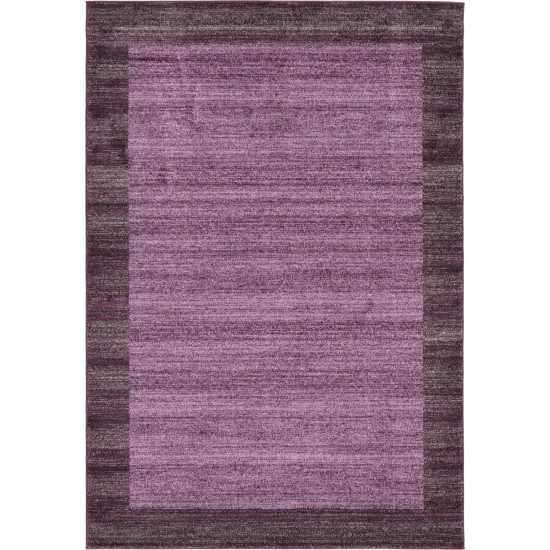 Rug Unique Loom Del Mar Violet Rectangular 6' 0 x 9' 0