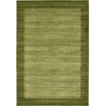 Rug Unique Loom Del Mar Light Green Rectangular 6' 0 x 9' 0