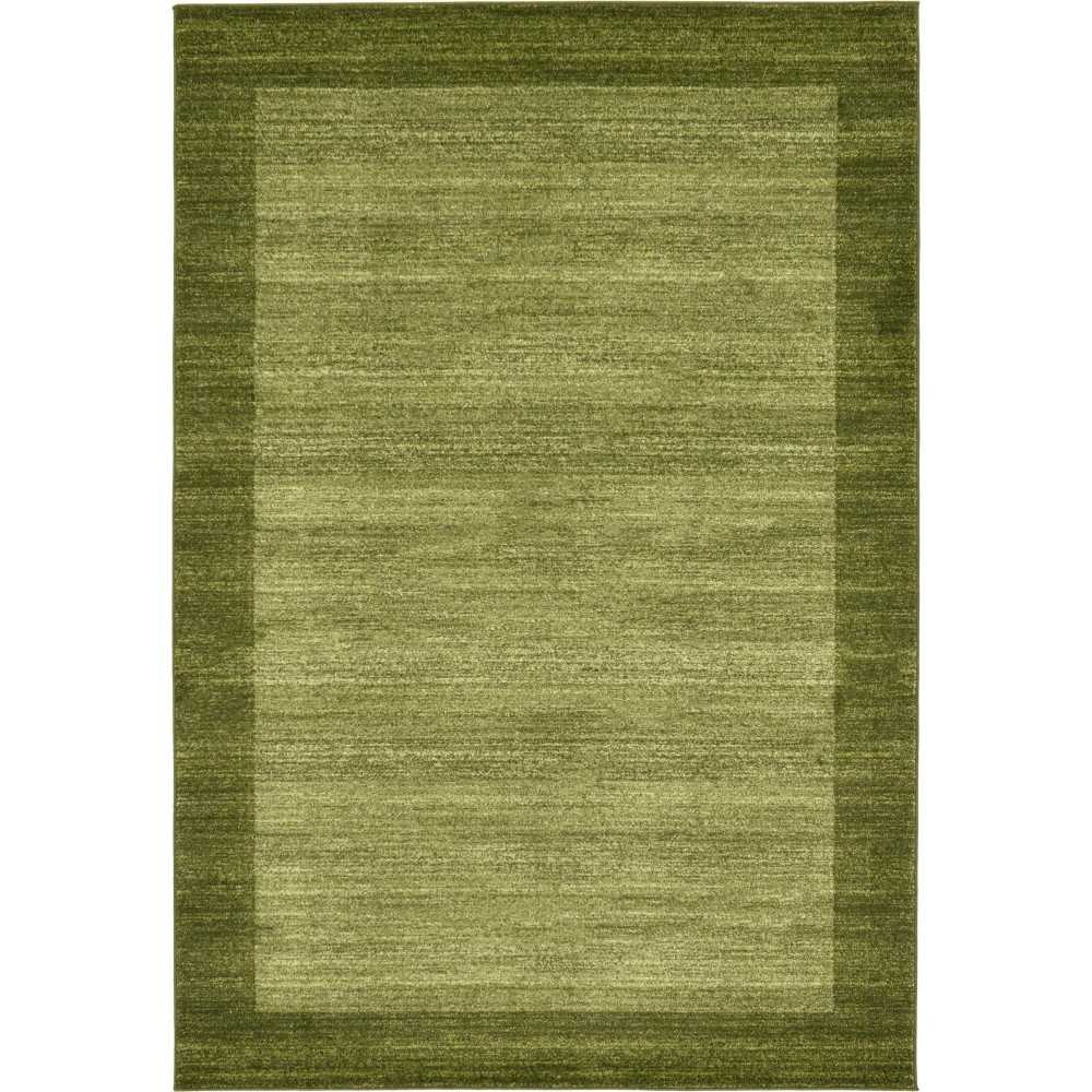 Rug Unique Loom Del Mar Light Green Rectangular 6' 0 x 9' 0