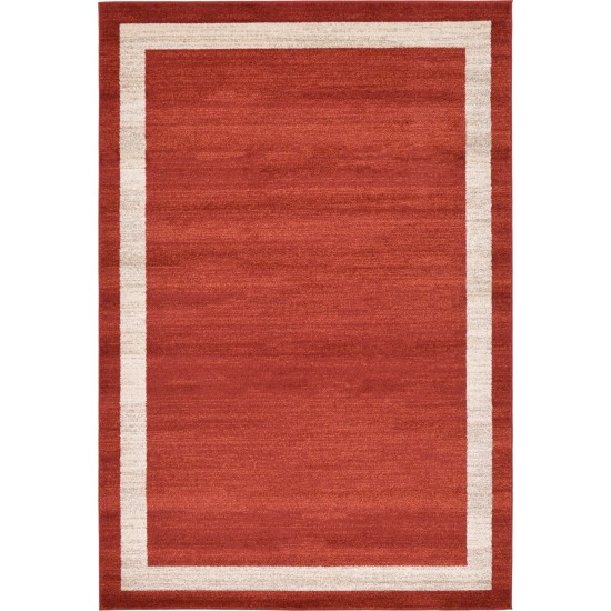 Rug Unique Loom Del Mar Terracotta Rectangular 6' 0 x 9' 0