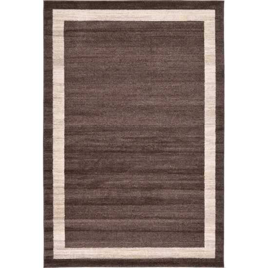 Rug Unique Loom Del Mar Brown Rectangular 6' 0 x 9' 0