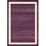 Rug Unique Loom Del Mar Violet Rectangular 6' 0 x 9' 0